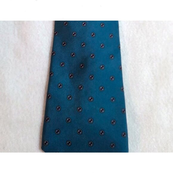 Christian Dior tie - 100% silk teal classic design 56" x 3.5" - Picture 1 of 5